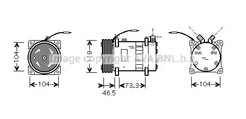 PRASCO UVK081 Compressor, air conditioning